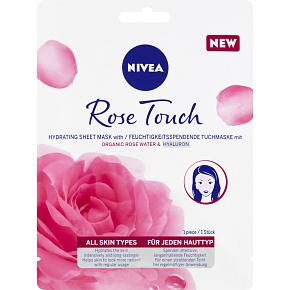 Nivea Rose Touch 10minutová hydratační textilní maska 1 ks