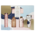 Grace Cole Pomeranč & Ylang ylang sprchový gel 50 ml + tělový krém 50 ml + krém na ruce a nehty 50 ml + sůl do koupele 60 g + žínka, kosmetická sada pro ženy