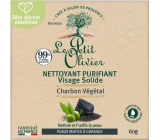 Le Petit Olivier Rostlinné uhlí tuhý odličovač pro smíšenou až mastnou pleť 60 g