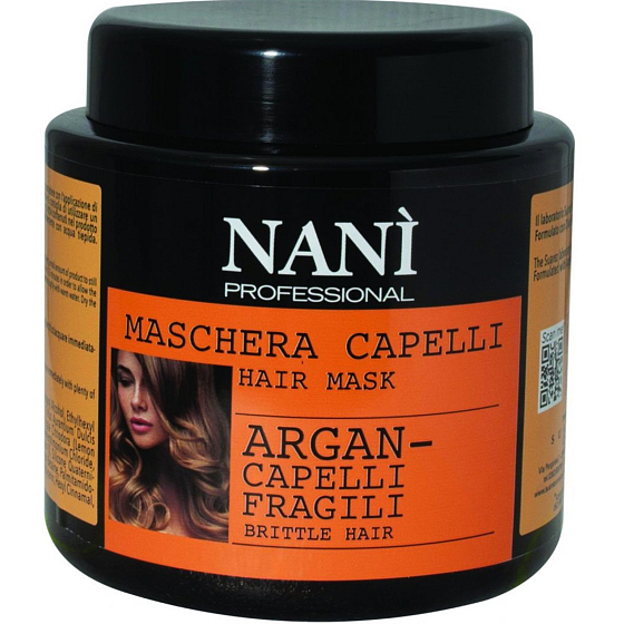 Naní Professional Milano Argan maska na vlasy pro barvené a poškozené vlasy 500 ml