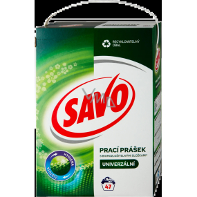 Savo Universal s biorozložitelnými složkami prací prášek na barevné a bílé prádlo 47 dávek 3,29 kg