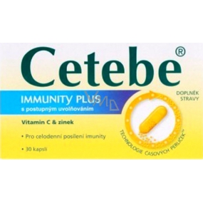 Cetebe Immunity plus Vitamin C + Zinek 30 tablet