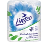 Linteo Strong & Absorbent papírové kuchyňské utěrky s potiskem 2 vrstvé, 10 m, 2 kusy