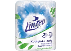 Linteo Strong & Absorbent papírové kuchyňské utěrky s potiskem 2 vrstvé, 10 m, 2 kusy