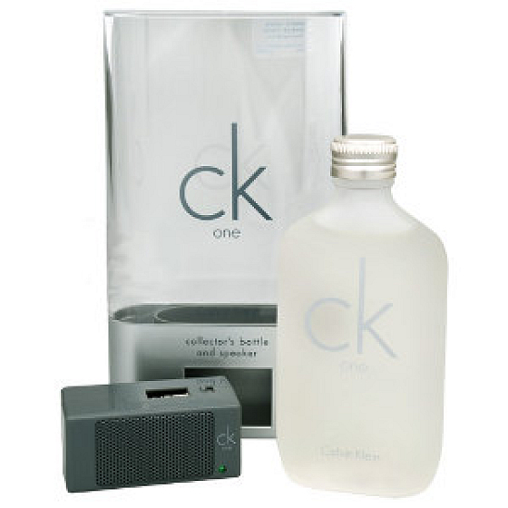 Calvin Klein One toaletní voda pro muže 100 ml + reproduktor k MP3 přehrávači, unisex dárková sada