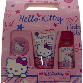 Hello Kitty Tělový sprej + sprchový gel + lesk na rty pro dívky dárková sada