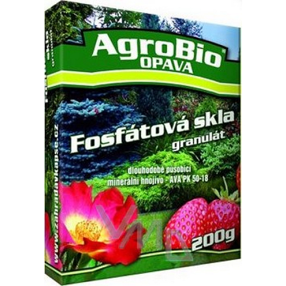 AgroBio Fosfátová skla dlouhodobě působící minerální hnojivo granulát 200 g