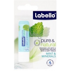 Labello Pure & Natural Mint & Minerals balzám na rty s chladivým osvěžením 5,5 g