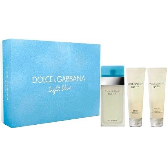 Dolce & Gabbana Light Blue toaletní voda 50 ml + tělové mléko 50 ml + sprchový gel 50 ml, dárková sada