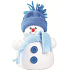 Sněhulák buclatá figurka na postavení 14 cm