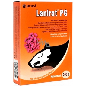 Prost Lanirat PG granule k hubení potkanů, krys, myšic a myší domácích 200 g