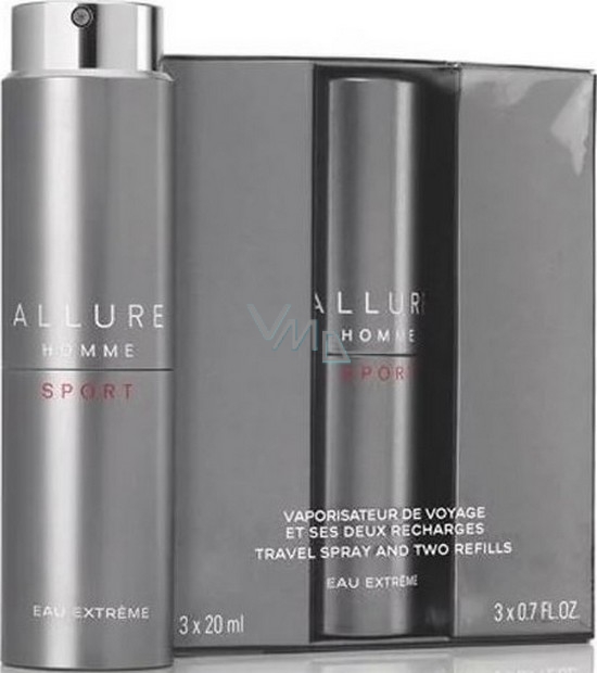 Chanel Allure Homme Sport Eau de Toilette Travel Spray (with Two Refills) 3x20ml/0.7oz