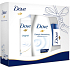 Dove Original antiperspirant deodorant sprej pro ženy 150 ml + sprchový gel 250 ml + toaletní mýdlo 100 g, kosmetická sada