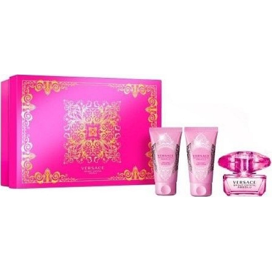 Versace Bright Crystal Absolu parfémovaná voda pro ženy 50 ml + sprchový gel 50 ml + tělové mléko 50 ml, dárková sada