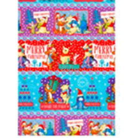 Ditipo Dárkový balicí papír 70 x 200 cm Vánoční Disney Medvídek Pú barevný