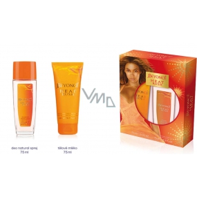 Beyoncé Heat Rush parfémovaný deodorant sklo pro ženy 75 ml + tělové mléko 75 ml, kosmetická sada
