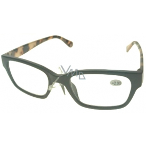 Berkeley Čtecí dioptrické brýle +2,0 plast černé stranice tygrové 1 kus ER4198