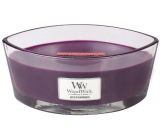 WoodWick Spiced Blackberry - Pikantní ostružina vonná svíčka s dřevěným knotem a víčkem sklo loď 453 g