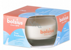 Bolsius True Freshness Fresh Linen - Čerstvé prádlo vonná svíčka ve skle 80 x 50 mm