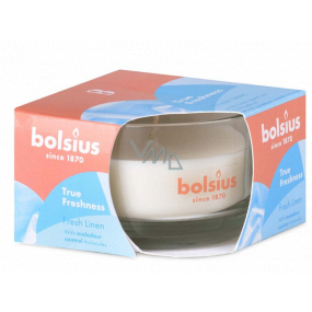 Bolsius True Freshness Fresh Linen - Čerstvé prádlo vonná svíčka ve skle 80 x 50 mm