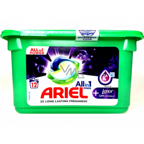 Ariel All in1 Pods + Lenor Unstoppables gelové kapsle na praní dlouhotrvající vůně 12 kusů 301,2 g