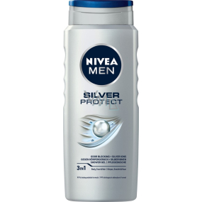 Nivea Men Silver Protect 3v1 sprchový gel na tělo, tvář a vlasy 500 ml