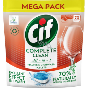Cif All in 1 Regular tablety do myčky nádobí 70 kusů