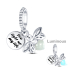 Charm Sterlingové stříbro 925 Světluška - Jsi světlo mého života, 2v1 zářící ve tmě luminozní luminozní přívěsek na náramek, zvíře