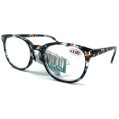 Berkeley Čtecí dioptrické brýle +3,0 plast mourovaté modrohnědé 1 kus MC2198