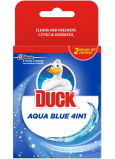 Duck Aqua Blue Efekt modré vody 4v1 Wc závěsný čistič náhradní náplň 2 x 40 g