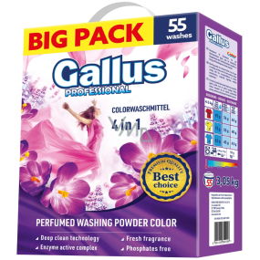 Gallus Color Box 4v1 prací prášek na barevné prádlo 55 dávek 3,05 kg