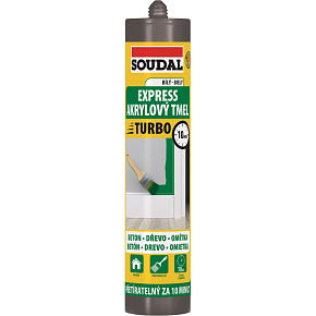 Soudal Express akrylový tmel, přetíratelný, bilý, 300 ml