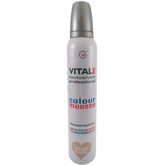 Vitale Exclusively Professional barvící pěnové tužidlo s vitaminem E Pearl Beige - Perleťově béžová 200 ml