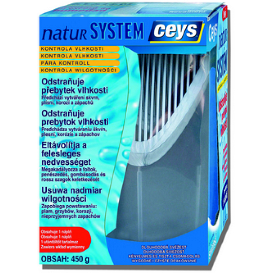 Ceys Natur System odstraňovač vlhkosti transparentní - šedý 450 g