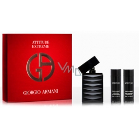 Giorgio Armani Attitude Extreme toaletní voda 50 ml + sprchový gel 50 ml + balzám po holení 50 ml, dárková sada