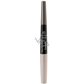 Dermacol Eye Shadow & Eye 2v1 oční stíny a tužka na oči 03 kovová, hnědá 5 g