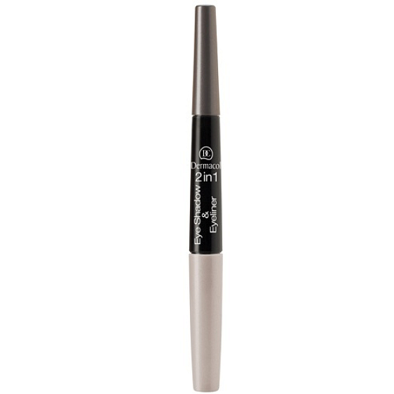Dermacol Eye Shadow & Eye 2v1 oční stíny a tužka na oči 03 kovová, hnědá 5 g