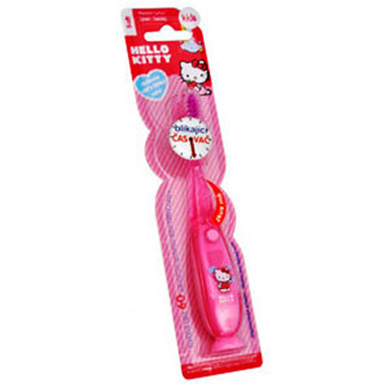 Hello Kitty Soft blikající kartáček na zuby s časovačem 1 minuty pro děti
