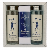 Bohemia Gifts Sportsman sprchový gel 250 ml + šampon na vlasy 250 ml + toaletní mýdlo 145 g, pro muže kosmetická sada