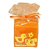 Candles Dřevěná aplikace velikonoční vonná svíčka oranžová kostka 45 mm