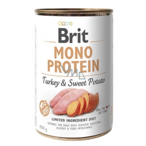 Brit Mono Protein Krocan se sladkými brambory 100% čistý krůtí protein kompletní krmivo pro psy 400 g