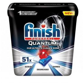 Finish Quantum Ultimate tablety do myčky, chrání nádobí a sklenice, přináší oslnivou čistotu, lesk 51 kusů