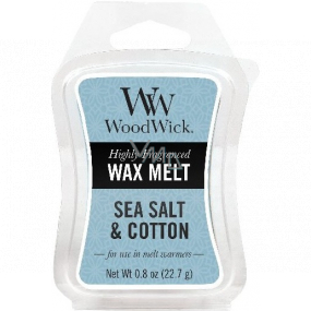 WoodWick Sea Salt & Cotton - Mořská sůl a bavlna vonný vosk do aromalampy 22.7 g