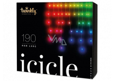 Twinkly Icicle Multi Color chytrá světýlka 190 kusů ovládaná prostřednictvím aplikace barevná 5 m