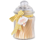 Emocio Sweet Vanilla - Sladká vanilka vonná svíčka sklo se skleněným víčkem 76 x 125 mm 485 g