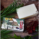 English Soap Zimní krajina - Břečťan & Cesmína vánoční přírodní parfémované toaletní mýdlo s bambuckým máslem 190 g