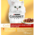 Purina Gourmet Gold pro kočky, hovězí, krůta s kachnou, losos s kuřetem, kuře s játry, 8x85 g