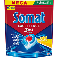 Somat Excellence 3v1 Lemon tablety do myčky, 60 ks