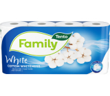 Tento Family Cotton Whiteness toaletní papír bílý 2 vrstvý 150 útržků 8 kusů