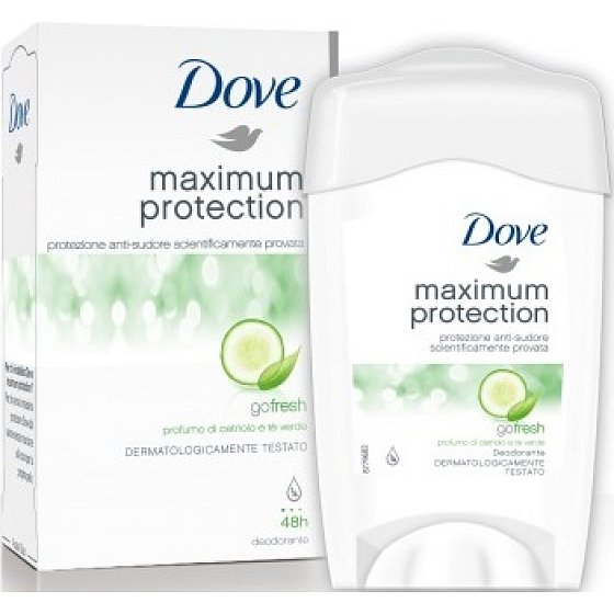 Dove Maximum Protection Okurka & zelený čaj antiperspirant deodorant stick pro ženy 45 ml
